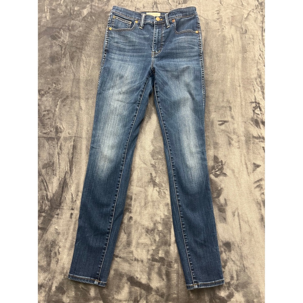 Madewell 10 High-Rise Skinny Jeans Womens 27 Blue Tencel‎ Blend Stretch Denim
